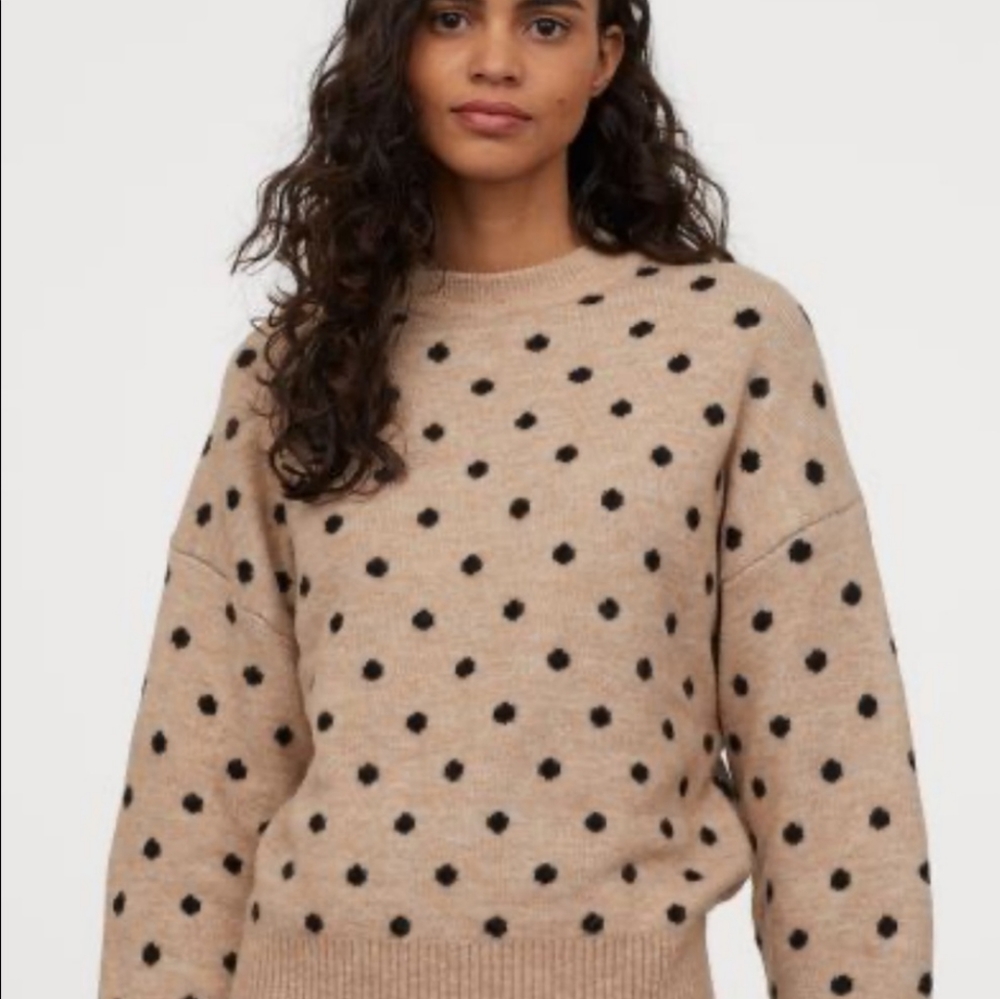 H&M Boxy Fit Spotted Polka Dot Sweater - Picture 10 of 15